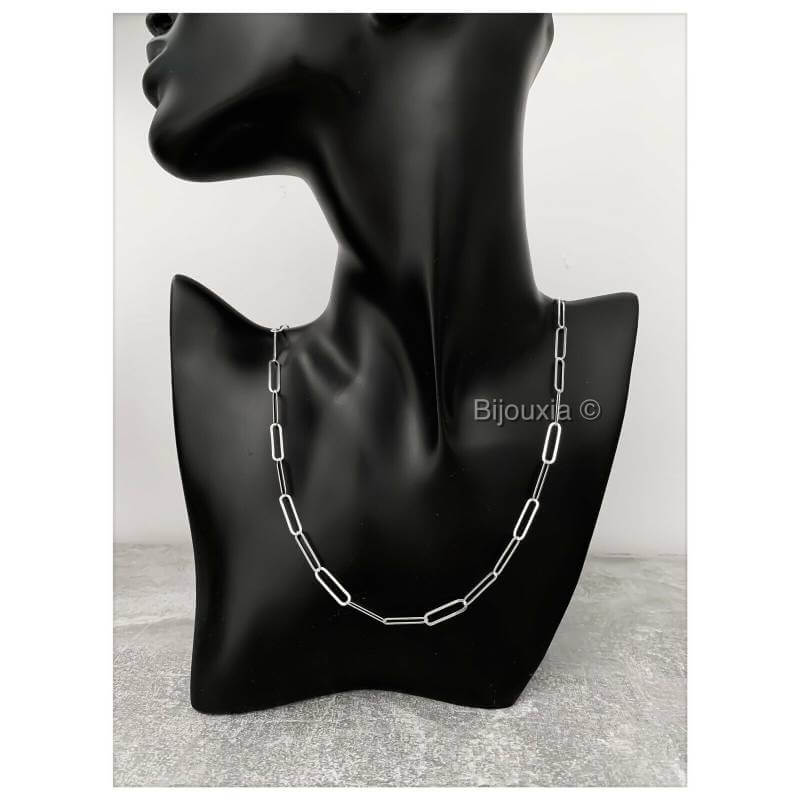 Chaîne Argent Massif 45 Cm – Maille Cheval 2,27 G – Collier Fin Et Délicat