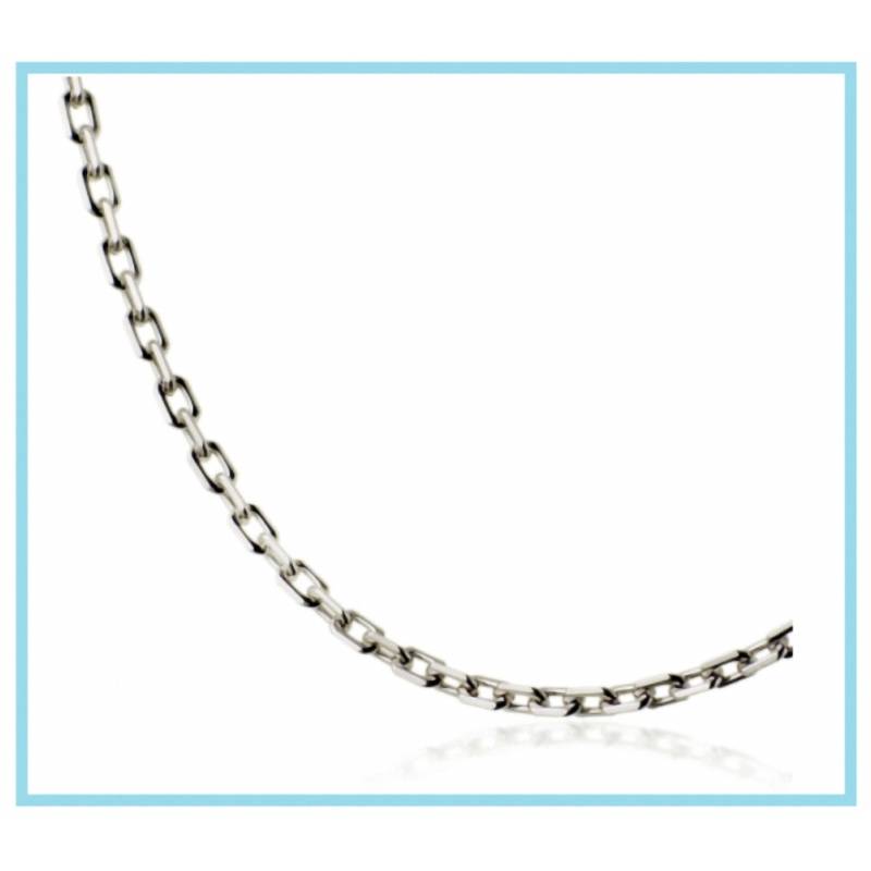 Chaîne Maille Forçat Épaisse 3,20mm x 60CM Argent Massif 925/000 Qualité Rhodium