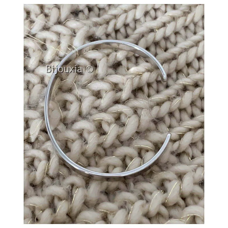 Bracelet Rigide Ouvert En Argent 925 Poinçonné - Gravure Fine - Vintage - Occasion