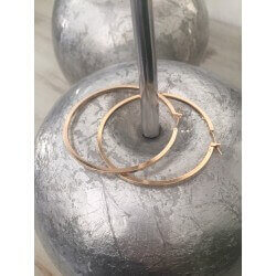 Créoles Fil Carré 4CM En Plaqué Or 18 CARTAS 750/1000