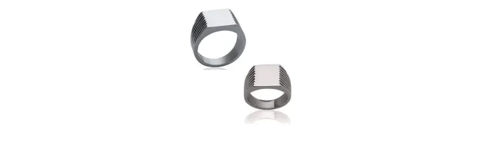 Bague Mixte Motifs Ciselée En Acier Inoxydable Tailles 54 à 70