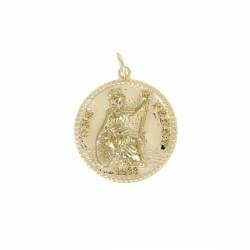 Pendentif Pièce Antique One Penny 1933 En Plaqué or 18 CARATS Bijoux Neuf
