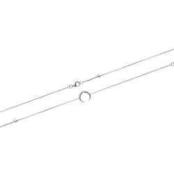Bracelet "LUNE & CRISTAL" Argent Massif Rhodié 925/1000