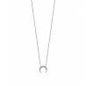 Collier "LUNE & CRISTAL" Argent Massif Rhodié 925/1000