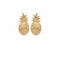 Boucles D'oreilles Puces Ananas En Plaqué or 18 CARATS 750/000