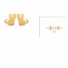 Boucles D'oreilles Petits Chats En Plaqué or 18 CARATS 750/000