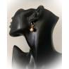 Boucles D'oreilles Dormeuses Boules Pendantes 12MM Plaqué or 18 Carats 750/000