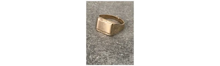 Bague Chevalière Plaqué or 18 Carats 750/1000 CHOIX Tailles 50 à 68 MIXTE