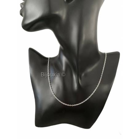 Chaîne 60cm X 2,25mm Maille Forçat Argent Massif 925/000