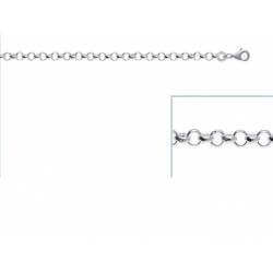 Chaîne Maille Jaseron 50 cm x 3mm Argent Massif 925/1000 Poinçonné Bijoux Femme