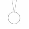 Pendentif Grand Cercle En Argent Rhodié Pour Breloques & Charms