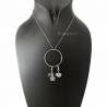 Pendentif Grand Cercle En Argent Rhodié Pour Breloques & Charms