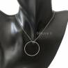 Pendentif Grand Cercle En Argent Rhodié Pour Breloques & Charms