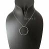 Pendentif Grand Cercle En Argent Rhodié Pour Breloques & Charms