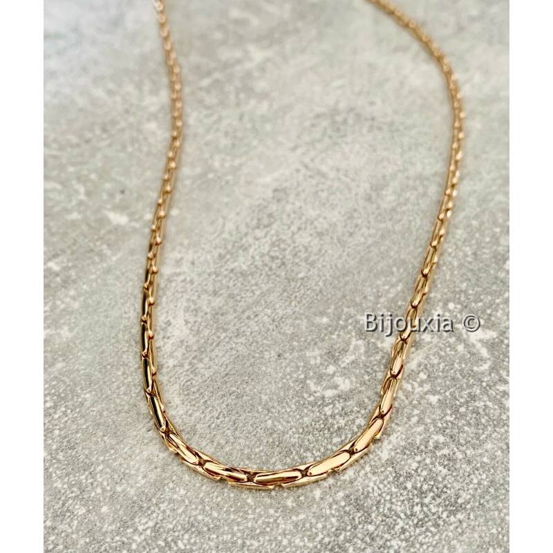 Collier 45CM Maille Paloma Plaqué Or 18 Carats 750/1000