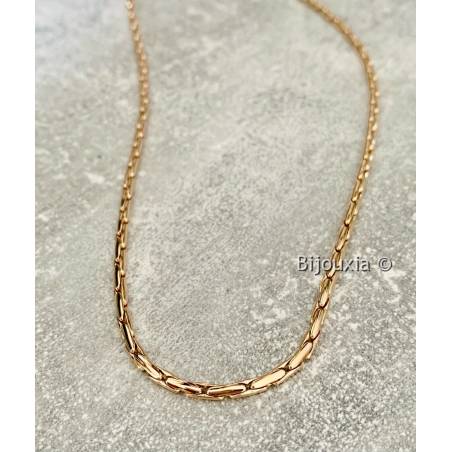 Collier 45CM Maille Paloma Plaqué Or 18 Carats 750/1000