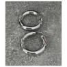 Boucles D'oreilles Créoles Tubes Épaisses 3CM En Argent Massif 925/000 Rhodié