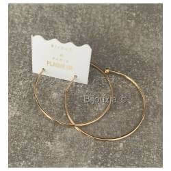 Boucles d'oreilles Originales créoles ouvertes Plaqué or 18 Carats 750/1000