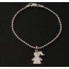 Pendentif Breloque Fille En Argent Massif 925/1000 Bijoux Neuf Avec Etiquette
