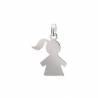Pendentif Breloque Poupée / Fille En Argent Massif 925/1000