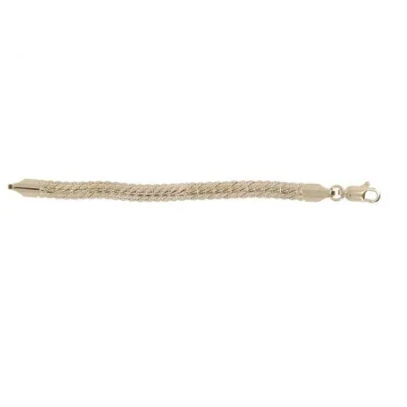 Bracelet Maille Anglaise Large - Plaqué Or 18 Carats - 21cm X 9mm - Marque Bijouxia - Neuf