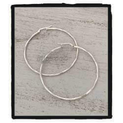 Créoles Torsadées Ciselées 4CM En Argent Massif 925/000