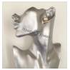 Boucles D'oreilles Grosses Perles 12MM Plaqué Or 18 Carats 750/000