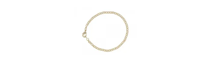 Bracelet Maille Jaseron 19CM En Plaqué Or 18 Carats 750/1000