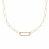 Collier Maillons de Chaîne Alternés 45CM Plaqué Or 18 Carats 750/1000