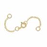 Chaînettes de sûreté double - Maille Forçat - Extension - Plaqué or pour collier