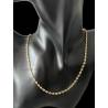 Chaîne Fine Grain de Café 45 cm x 3 mm En Plaqué Or 18 carats