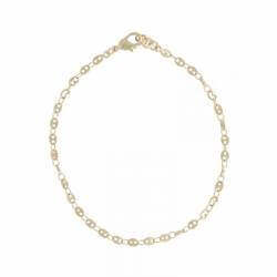 Chaîne Fine Grain de Café 45 cm x 3 mm En Plaqué Or 18 carats