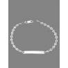 Bracelet Grain de Café Gravure Identité 18CM En Argent Massif 925/000