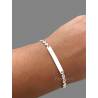 Bracelet Grain de Café Gravure Identité 18CM En Argent Massif 925/000