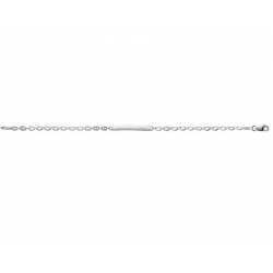 Bracelet Grain de Café Gravure Identité 18CM En Argent Massif 925/000