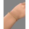 Bracelet Maille Jaseron 19CM En Plaqué Or 18 Carats 750/1000