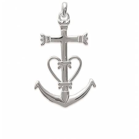 Pendentif Croix de Camargue En Argent Massif 925/000