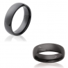 Bague Taille54 Ronde Lisse En Céramique NOIRE