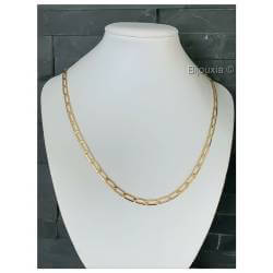 Chaîne Maille Cheval Alternée 45CM En Plaqué or 750/000 MIXTE
