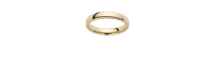 OR Alliance 1/2 Jonc, 2,50MM En Or Jaune 18 Carats, 750/000 Tailles 48 à 70 Mixte