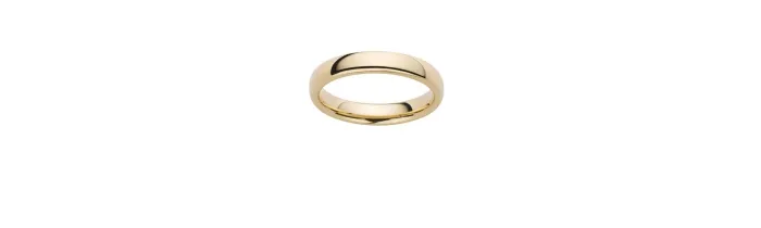 OR Alliance 1/2 Jonc 3,50MM En Or Jaune 18 Carats, 750/000 Tailles 48 à 70 Mixte