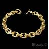 Bracelet Maille Forçat Fermoir Cabillaud 19CM En Plaqué Or 18 Carats 750/1000