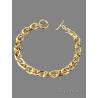 Bracelet Maille Forçat Fermoir Cabillaud 19CM En Plaqué Or 18 Carats 750/1000