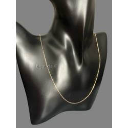 Chaîne Fine 45CM x 1,45mm Maille Forçat En Plaqué or 18 CARATS 750/000