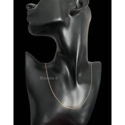 Chaîne Fine 45CM x 1,45mm Maille Forçat En Plaqué or 18 CARATS 750/000