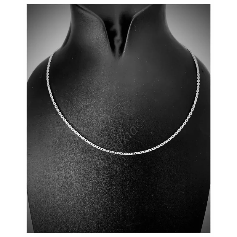 Chaîne Argent 925 Maille Forçat Diamantée 60cm - Garantie Sans Nickel - Neuf Avec étiquettes