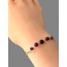 Bracelet Pierres Naturelles En Argent 925/000 Doré - Améthyste