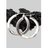 Boucles D'oreilles Créoles Ondulées 3,5 CM Argent Massif 925/1000