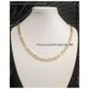 Chaîne Maille Figaro 55CM X 5MM Plaqué or 18 Carats Bijoux Homme