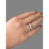 Bague TAILLE 54 Forme Carrée En Argent Massif 925/1000 Rhodié